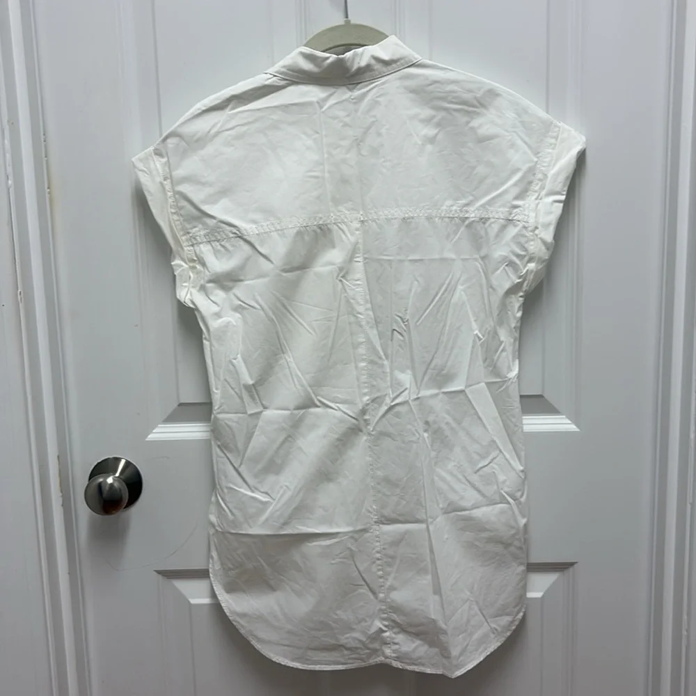 J.Crew White‎ Cotton Short Sleeve Pullover